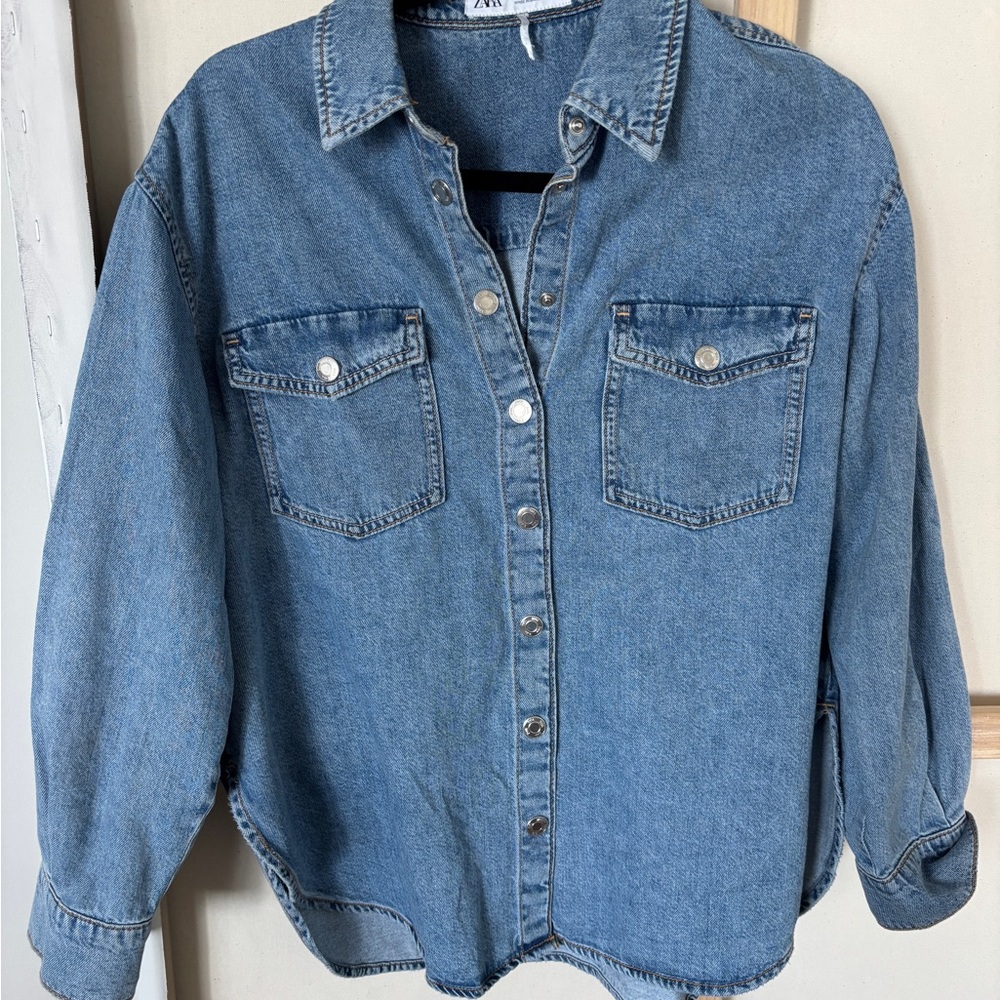 Denim Button-Up Shirt